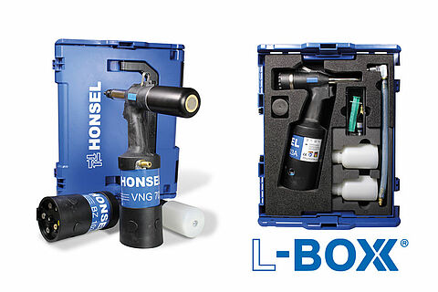 Tous les outils de pose oléopneumatiques dans le L-Boxx®HONSEL