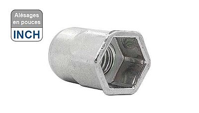 Écrou à sertir HEXATOP-KLSK, matériel: Acier zingué, tête affleurante