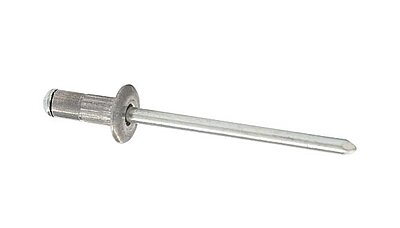 Multigrip blind rivet as grounding rivet - grooved. Material: Aluminium/steel galvanized. Head: Dome head