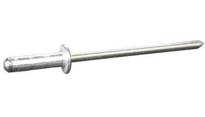 Mehrbereichsblindniet Opto mit verlängerter Dorn, Material: Aluminium/Edelstahl A2, Kopfform: Flachkopf