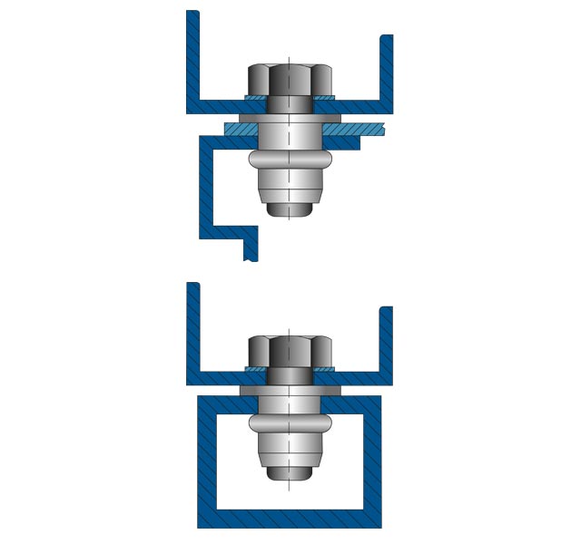 Instructions pour la pose des écrous à sertir aveugles