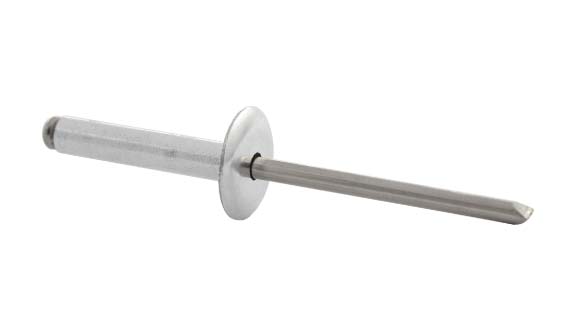 Standard blind rivet ALFO. Large dome head, head: Aluminium, mandrel: Stainless steel A2