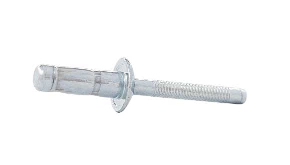 Rivet aveugle multi-serrage OPTO-BULB. Matériel: Acier zingué/acier zingué. Form de tête: Tête plate